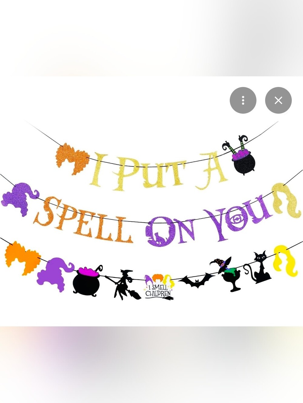 New "I Put A Spell On You" Glitter Banner